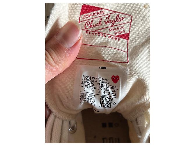 Comme Des Garcons Converse X Comme des Garçons Play Bianche - vista 6