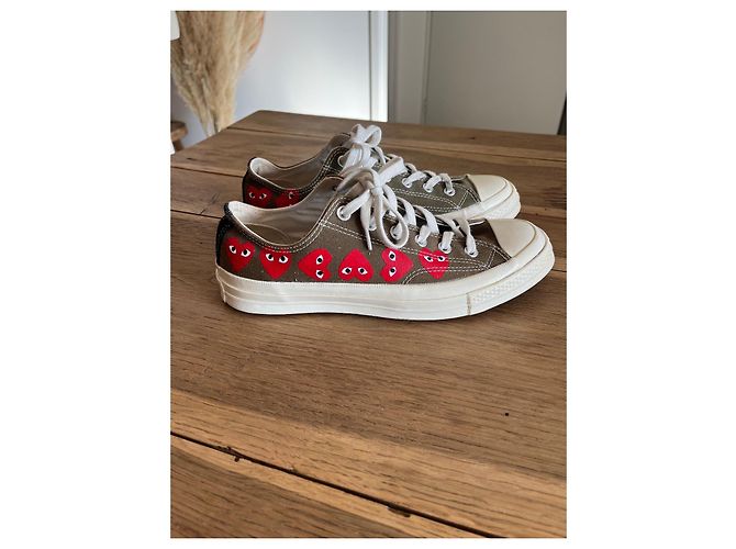 Comme Des Garcons Converse X Comme des garçons Play Kaki - vista 3
