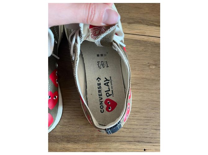 Comme Des Garcons Converse X Comme des garçons Play Kaki - vista 5