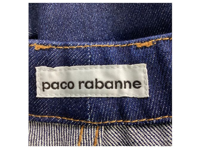 Jeans de pierna recta en denim azul de Paco Rabanne - vista 3