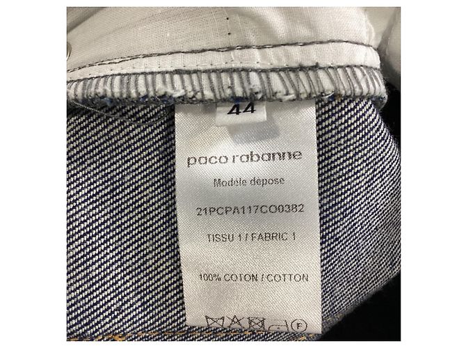 Jeans de pierna recta en denim azul de Paco Rabanne - vista 4