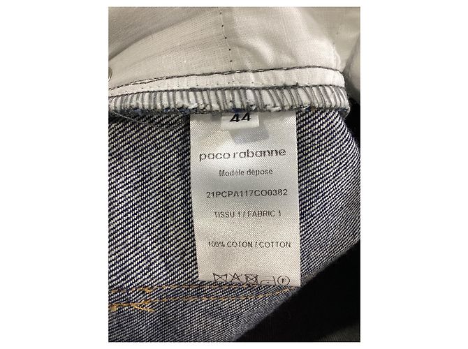 Jeans de pierna recta en denim azul de Paco Rabanne - vista 8