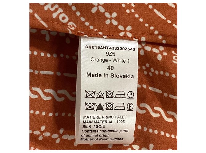 Blusa Chloé con fiocco in seta marrone Rosso - vista 6
