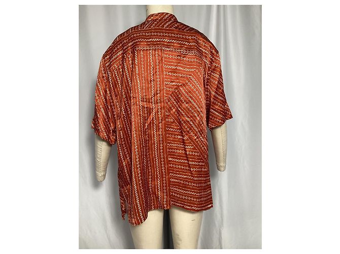 Blusa Chloé con fiocco in seta marrone Rosso - vista 9