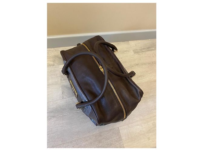 Borsa Anya Hindmarch in pelle marrone argento blu - vista 3