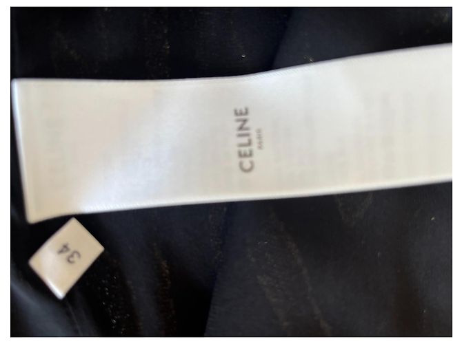 Céline Vestido largo con mangas largas Negro - vista 6