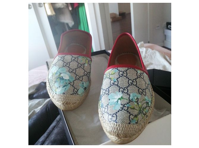 Espadrillas Gucci GG Hortensia Multicolore in Tela - vista 9