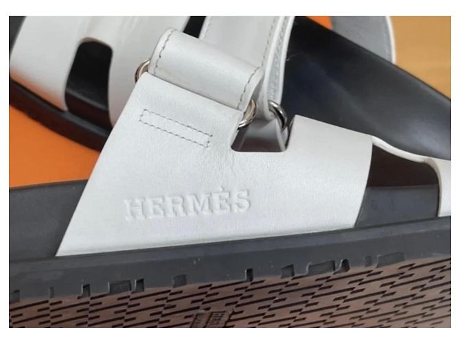 Hermès Pantoletten Weiß - Ansicht 6