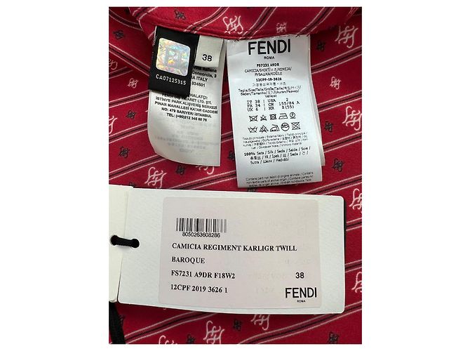Fendi Seiden-Twill-Hemd Mehrfarben - Ansicht 7