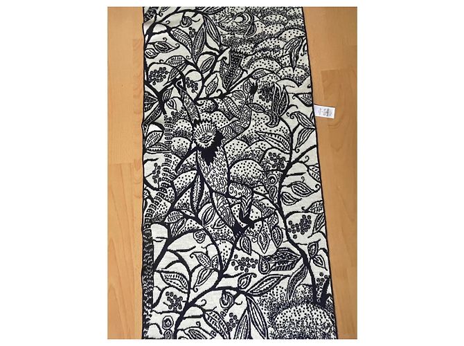Sciarpa Dior Toile de Jouy in lana nero bianco - vista 6