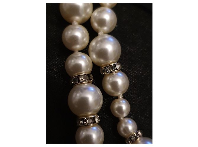 Coco Crush Chanel 2021 Pre-Fall Collana di Perle di Cristallo Dorato Gold hardware - vista 12