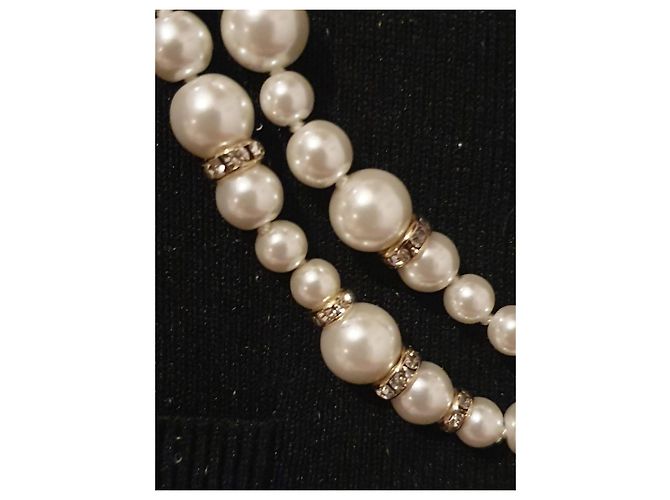 Coco Crush Chanel 2021 Pre-Fall Collana di Perle di Cristallo Dorato Gold hardware - vista 20