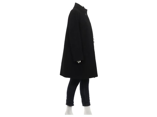 Autre Marque Casaco preto Cinzia Rocca em mistura de cashmere e lã - vista 6
