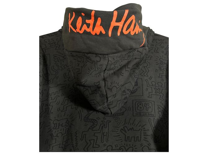 Autre Marque Keith Haring Kapuzensweatshirt Grün Baumwolle M - Ansicht 4