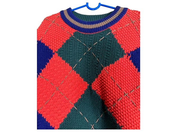 Autre Marque Gant Bold Argyle Crew Neck Oversized Sweater Wool Multiple colors - view 7
