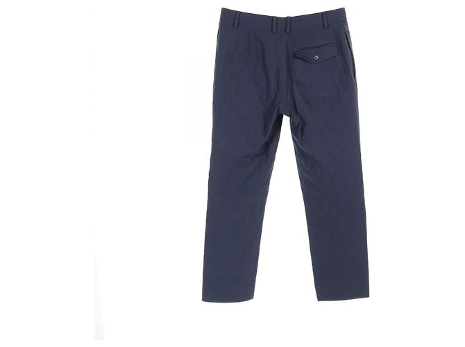 Hermès Calças de lã e algodão Hermes Azul marinho - vista 2