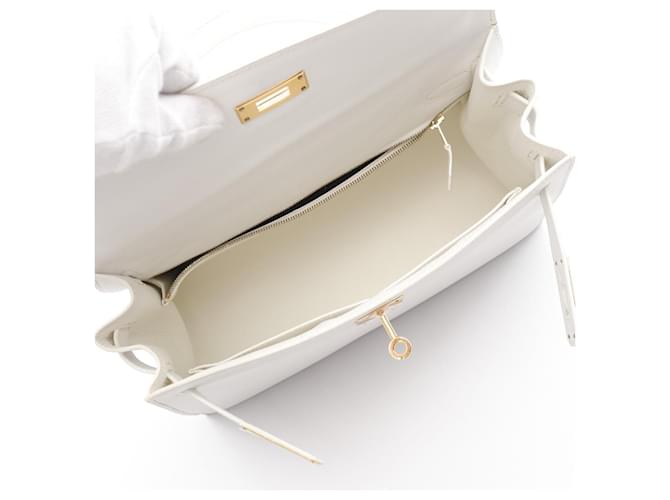 Hermès Sac à main Hermes Kelly 28 Blanc - vue 3