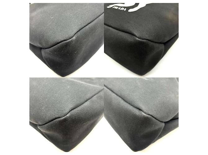 Prada Monkey Logo Canvas Tote Bag Schwarz - Ansicht 3