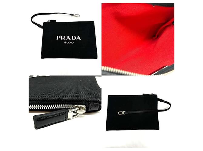 Prada Monkey Logo Canvas Tote Bag Schwarz - Ansicht 5