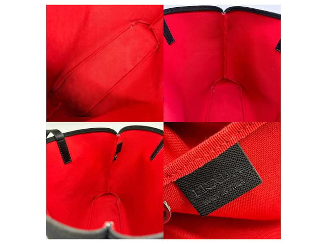 Prada Monkey Logo Canvas Tote Bag Schwarz - Ansicht 6