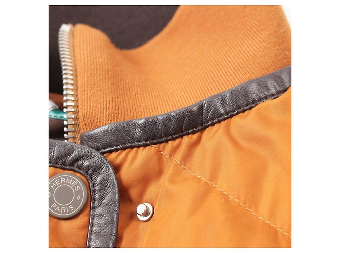 Hermès Hermes Bolduc Karomuster Polyester Daunenjacke - Ansicht 10