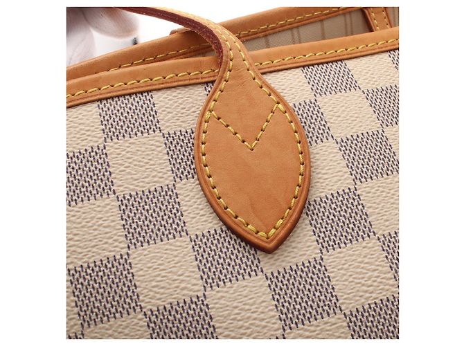 Sac tote Louis Vuitton Neverfull MM N40604 Blanc - vue 7