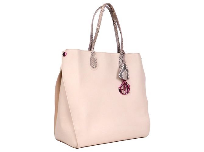 DIOR - Borsa tote Dioraddict in pelle beige e pitone - vista 2