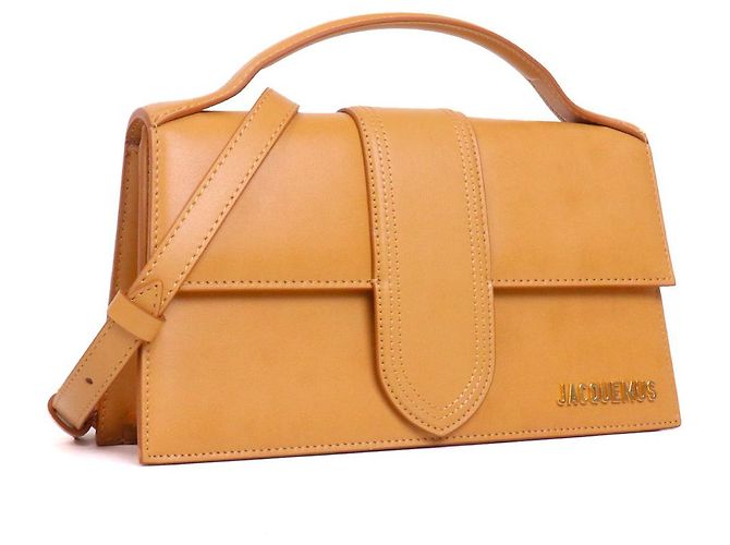 JACQUEMUS - Borsa a spalla Jacquemus Le Grand Bambino in pelle marrone - vista 2