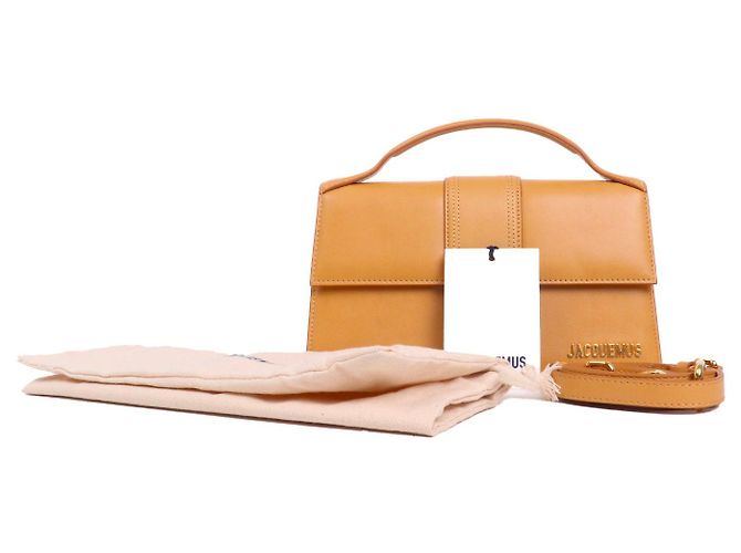 JACQUEMUS - Borsa a spalla Jacquemus Le Grand Bambino in pelle marrone - vista 7