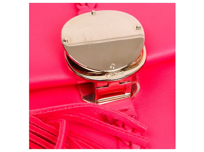 CHLOÉ - Borsa a spalla Chloé Penelope PM in pelle rosa - vista 6