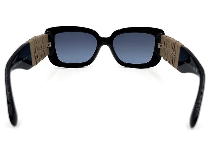 Timeless Chanel Occhiali da sole quadrati in acetato e pelle di vitello bicolore Multicolore - vista 9