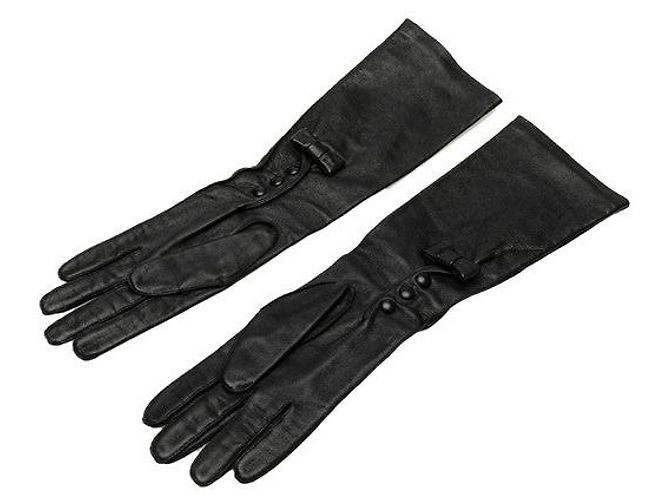 Lange Handschuhe aus Lammleder mit Schleife Louis Vuitton Schwarz - Ansicht 2