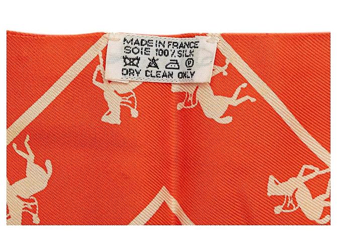 Hermès Sciarpa in seta Twilly con motivo cavallo Hermes Rosso - vista 3