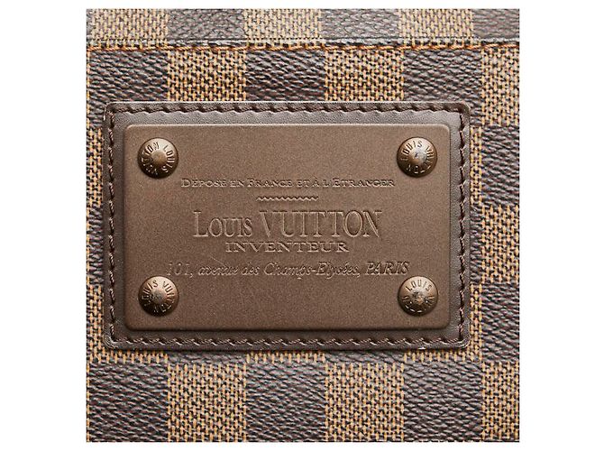 Borsa a Spalla Damier Brooklyn Louis Vuitton N41100 Marrone - vista 5