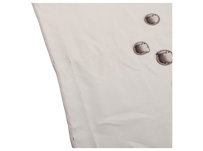 Bufanda de seda Hermès VIF ARGENT Blanco - vista 5