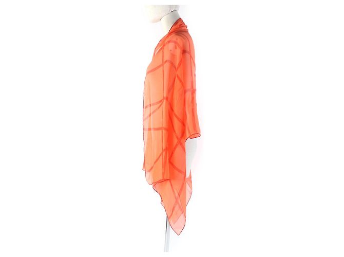 Hermès Sciarpa in chiffon Bolduc in seta HERMES arancione - vista 4