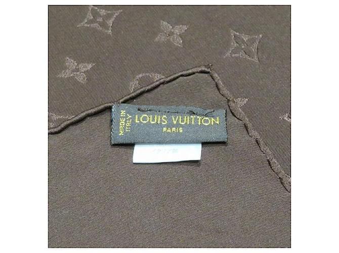 Bufanda de seda Monogram Louis Vuitton Castaño - vista 4