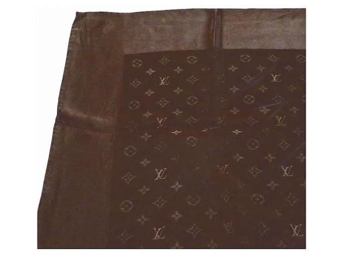 Bufanda de seda Monogram Louis Vuitton Castaño - vista 5