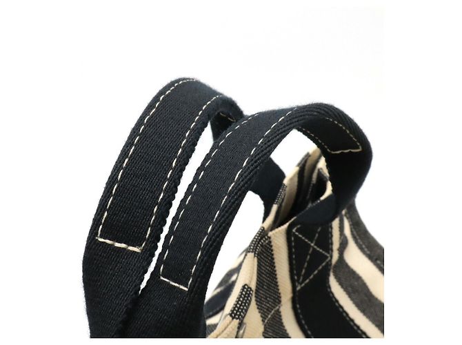Borsa tote in tela Cannes PM di Hermès Nero - vista 5