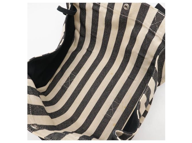 Borsa tote in tela Cannes PM di Hermès Nero - vista 6
