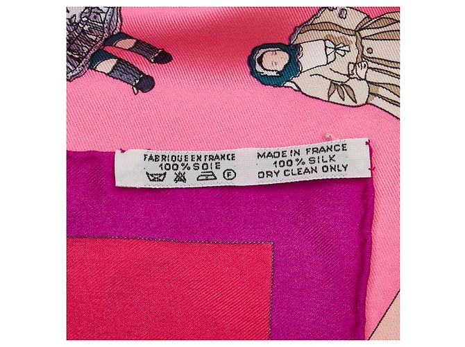 Hermès Hermes Silk Scarf Hello Dolly Multicolor Pink - view 5