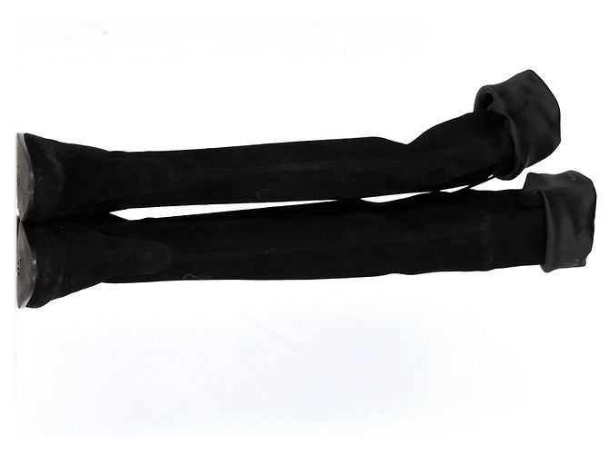Stuart Weitzman kniehohe Stiefel aus schwarzem Wildleder - Ansicht 12