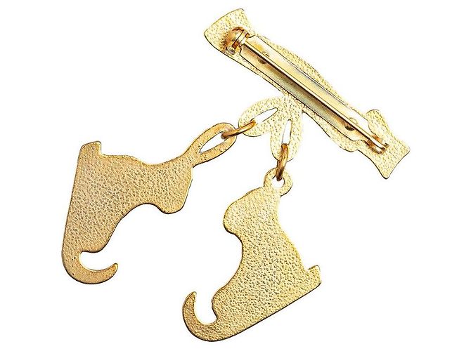 Hermès Hermes Skate-Schuh Motiv Brosche Gold Golden Metallisch - Ansicht 2