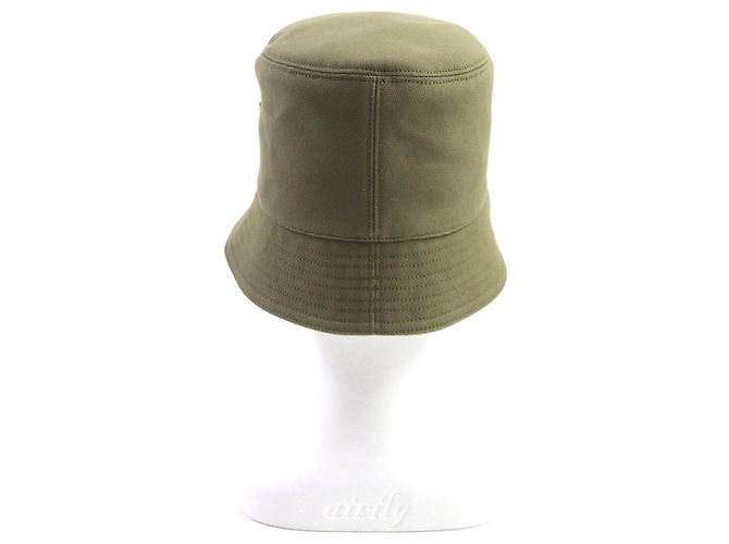 Cappello bucket in cotone Loewe con logo in pelle - vista 4