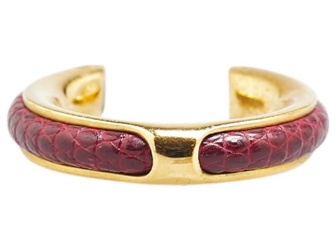 Ring Hermès Anel de Lizard Bordeaux Hermes Gold Dourado Metálico - vista 2