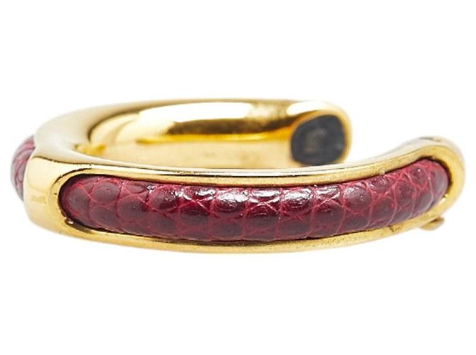 Ring Hermès Anel de Lizard Bordeaux Hermes Gold Dourado Metálico - vista 3