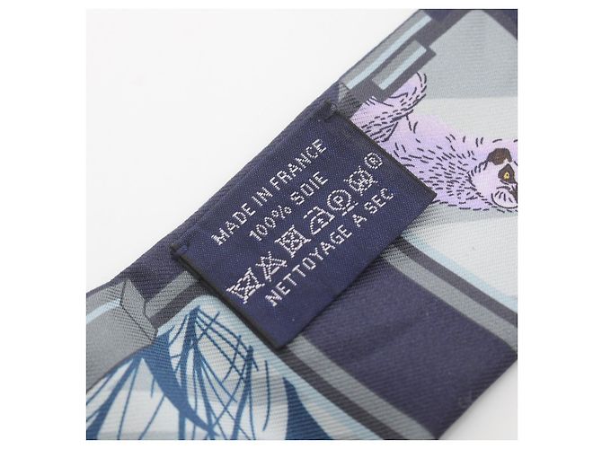 Hermès Bufanda Twilly de seda Hermes H063875S06 Azul - vista 3