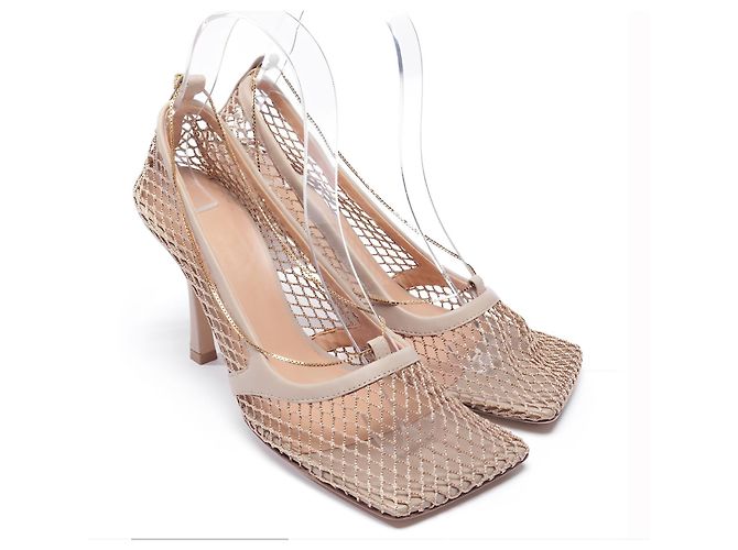 Sandali Bottega Veneta in pelle beige - vista 2