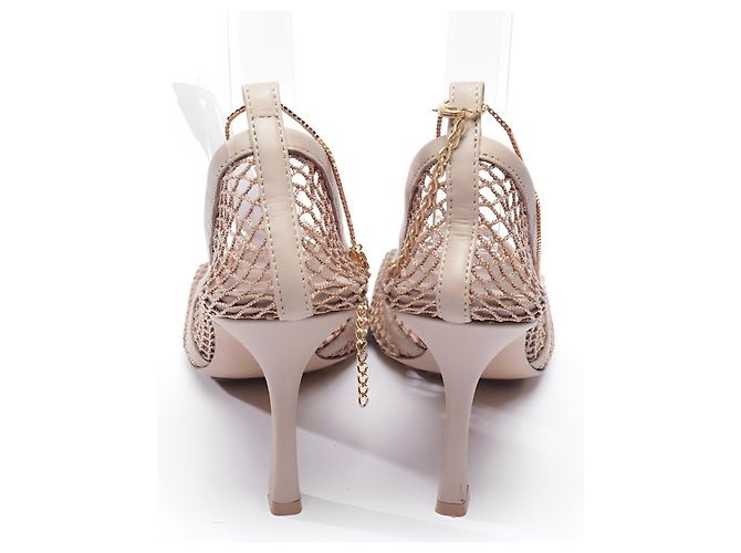 Sandali Bottega Veneta in pelle beige - vista 3