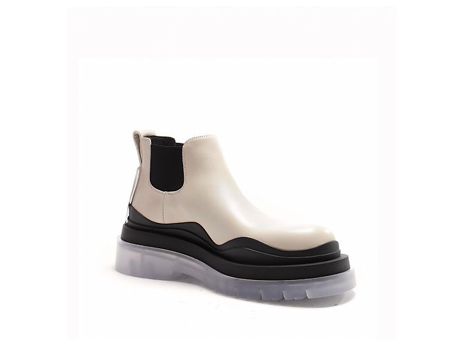 Botines Bottega Veneta de piel beige - vista 2